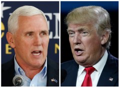 Trump and Pence bring clash to Washington with same-day competing speeches