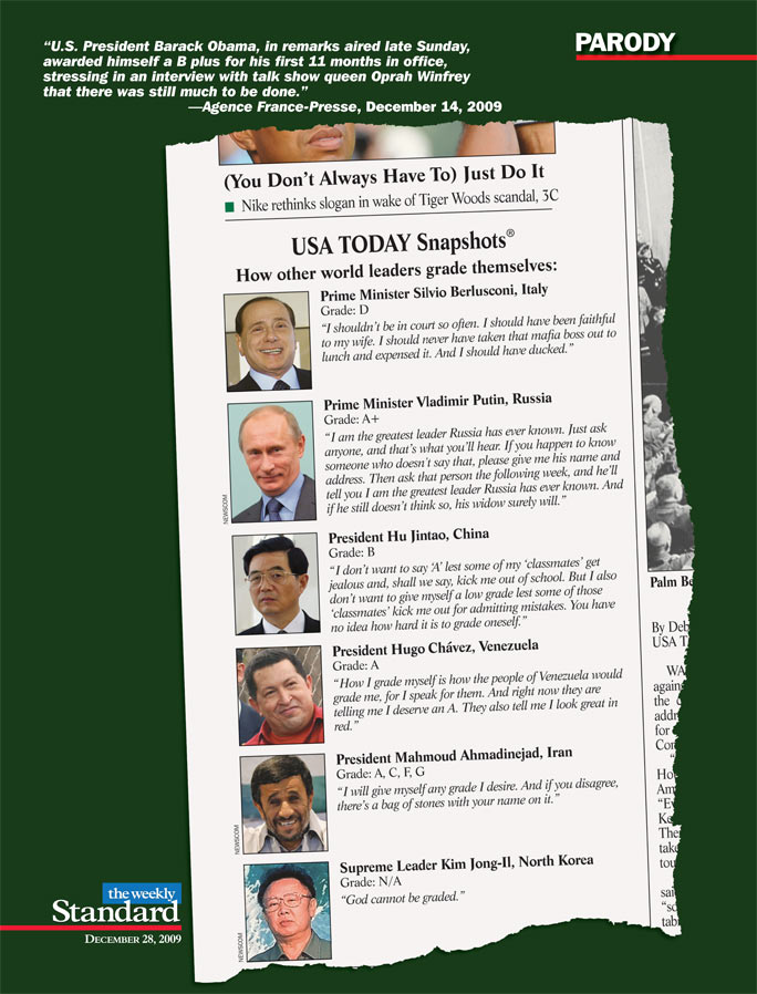 World Leaders Grade Themselves