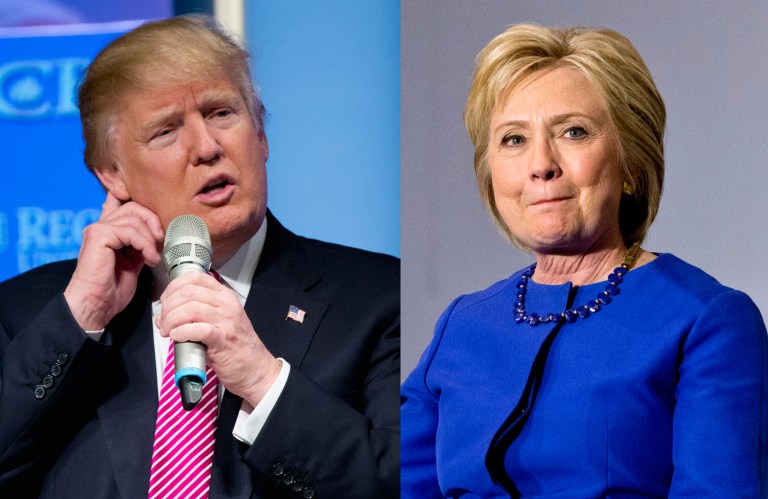 Pew's survey found evidence that Donald Trump and Hillary Clinton supporters have vastly different views about the direction of the country. (AP Photos)