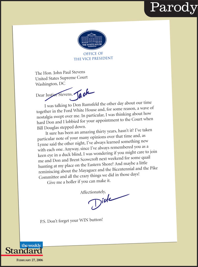 An invitation from the vice president.