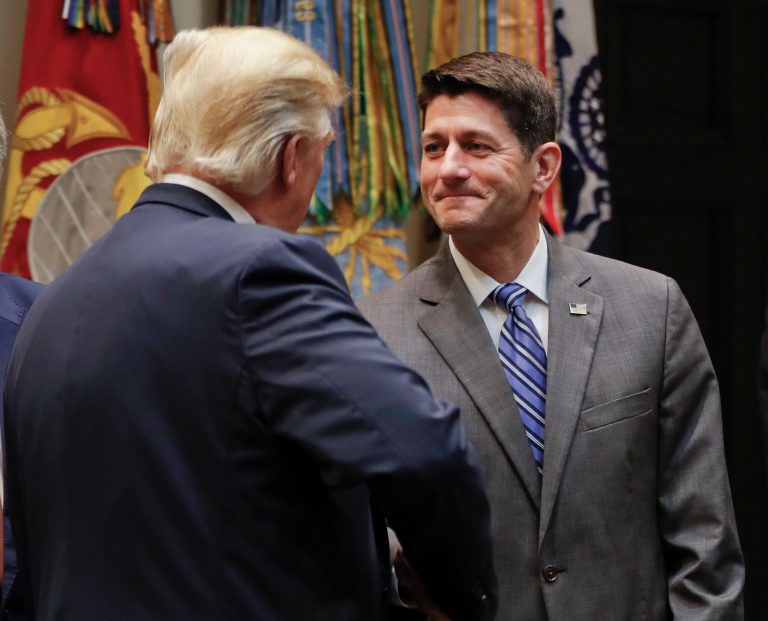 President Donald Trump's approval rating is higher than for most Washington leaders. House Speaker Paul Ryan leads the congressional approval ratings. (AP Photo/Pablo Martinez Monsivais)