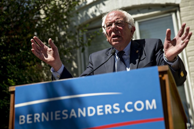 Sanders issued a statement on Tuesday that appeared sentimental about the campaign he has run. (Andrew Harrer/Bloomberg)