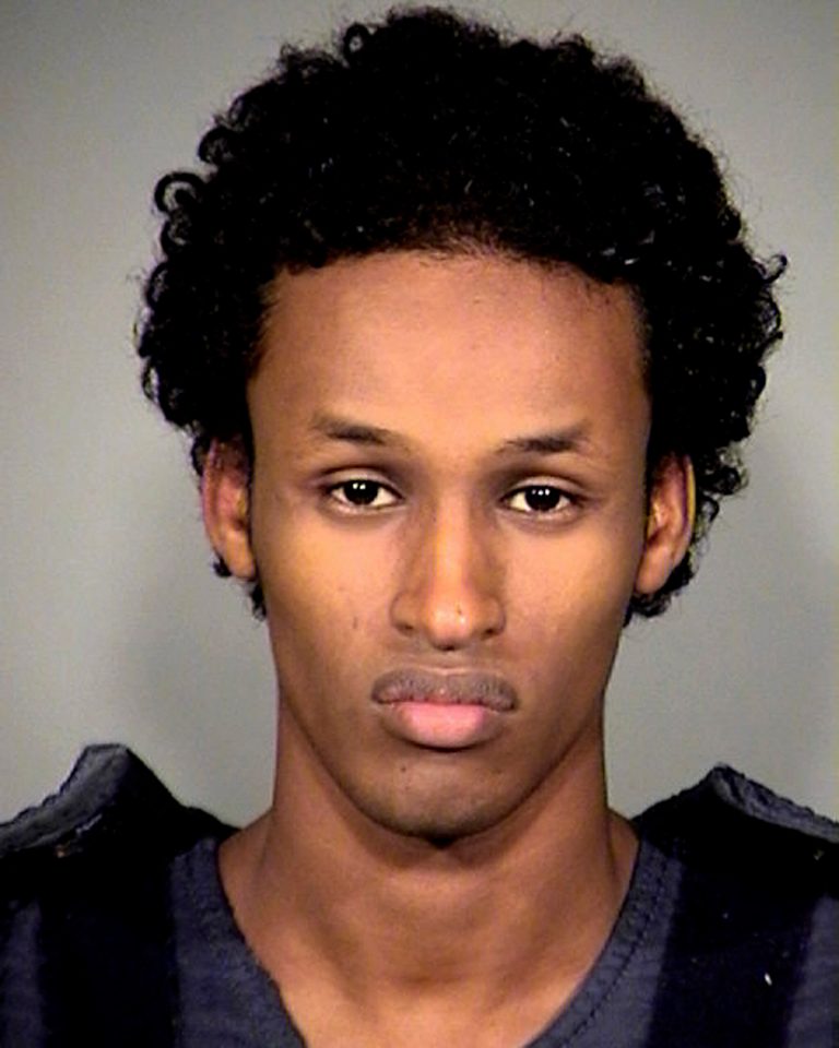 FILE - A Nov. 27, 2010, file photo provided by the Multnomah County, Ore., Sheriff's Office, shows Mohamed Mohamud. A federal judge has affirmed the legality of the U.S. government's secret, warrantless bulk phone and email data collection in denying an Oregon man's motion to dismiss his terrorism conviction. U.S. District Court Judge Garr King on Tuesday, June 24, 2014, upheld Mohamed Mohamud's conviction on terrorism charges. (AP Photo/Mauthnomah County Sheriff's Office, File)