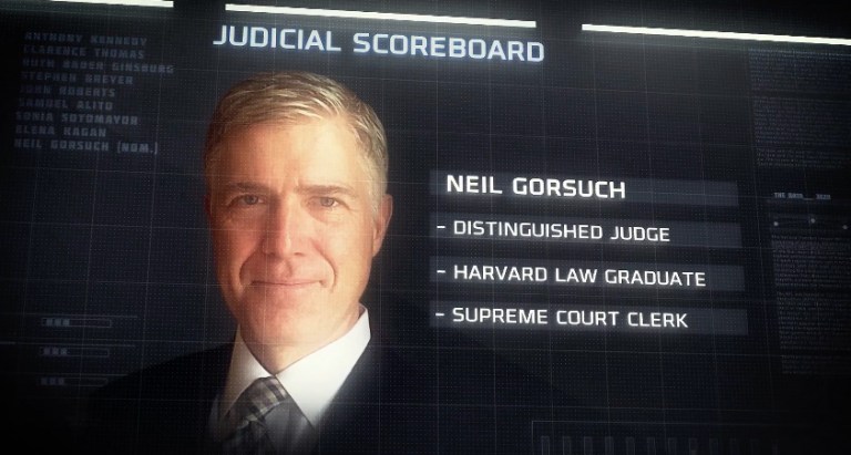 A pro-Trump group is launching a multimillion-dollar ad buy Wednesday boosting Judge Neil Gorsuch's Supreme Court nomination in five states.