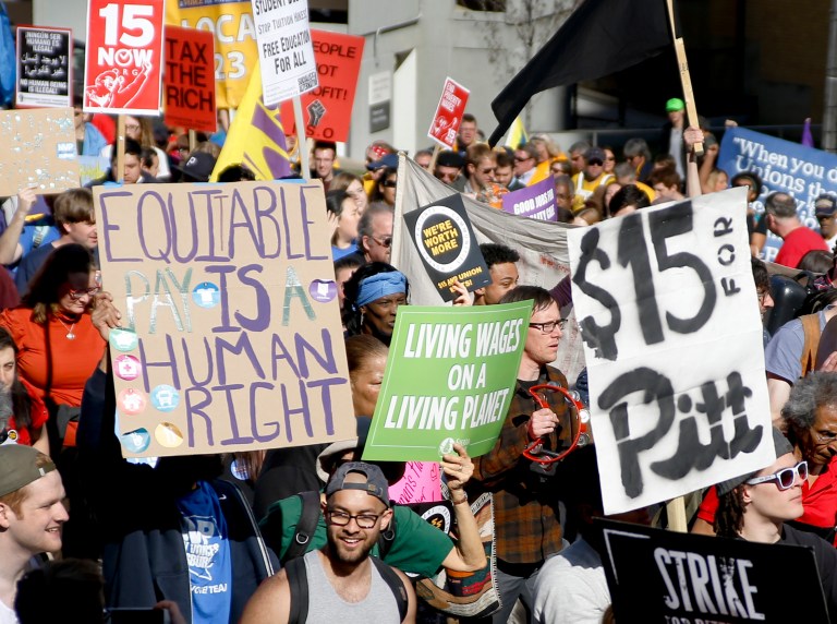 The report said many of the demonstrators will be protesting Trump's policies that aim to restrict immigration. (AP Photo/Keith Srakocic, File)
