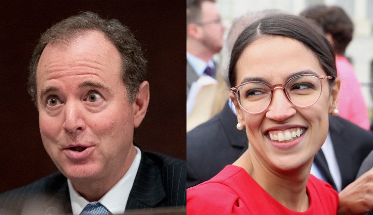 Adam Schiff and Alexandria Ocasio-Cortez.