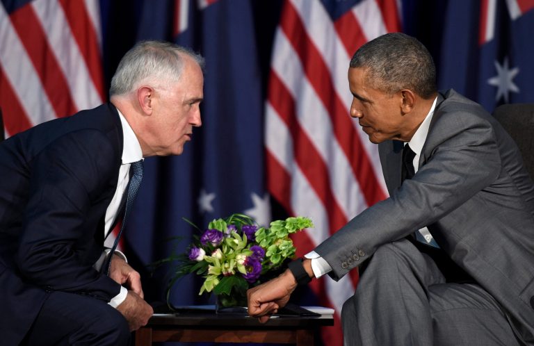 The two also discussed trade, which will be the basis of conversation when Turnbull visits D.C. (AP Photo/Susan Walsh)