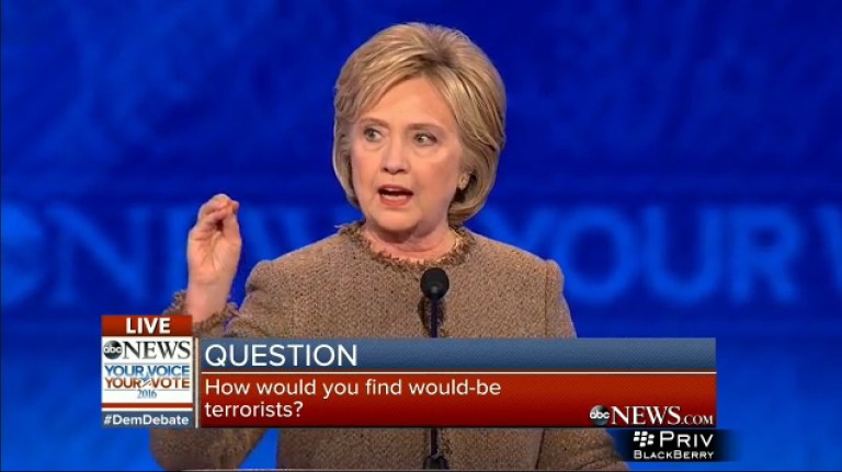 Asked about encryption, Hillary Clinton admitted, 