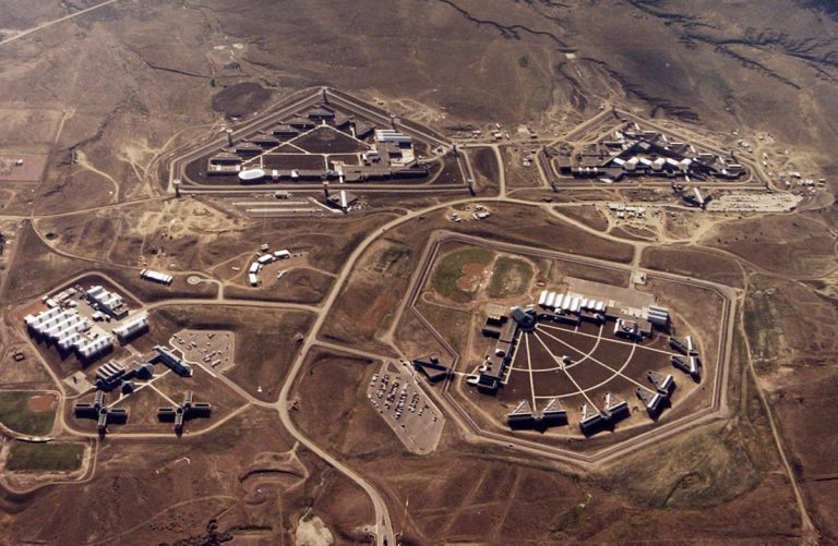 FILE - This Feb. 11, 2004, file photo provided by the Bureau of Prisons shows the Federal Correctional Complex in Florence, Colorado.