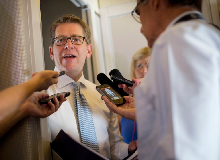 The former White House spokesman said the president has indicated he prefers Clinton to Sanders. (AP Photo/Pablo Martinez Monsivais)