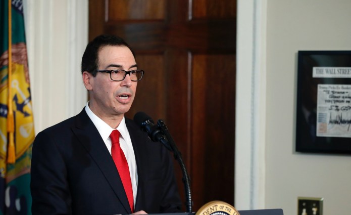 The treasury secretary added he "couldn't be happier" with the outcome of the meeting. (AP)