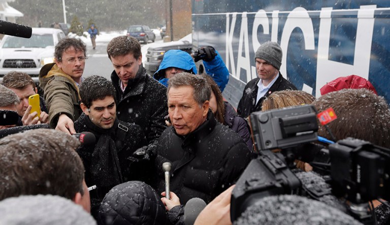 Kasich's second-place finish is just as noteworthy as Trump's victory, since that was largely expected. (AP Photo/Jim Cole)