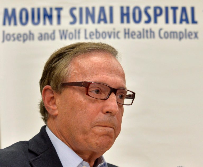 Dr. Zane Cohen, a colorectal surgeon at Mount Sinai hospital,  gives an update on Toronto Mayor Rob Ford's condition during a news conference at Mount Sinai Hospital in Toronto, Wednesday, Sept.17, 2014. Ford has a malignant sarcoma tumor which he described as 