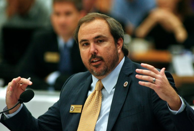 Donald Trump's Florida campaign chairman, Joe Gruters, was voted in as vice chair of the Republican Party of Florida in January 2015, and the GOP activist has made some notable enemies in the months since.Â (AP Photo/Phil Sears)