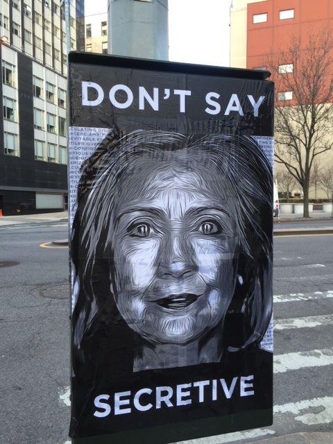 Brooklyn Hit With Anti-Hillary Street Art