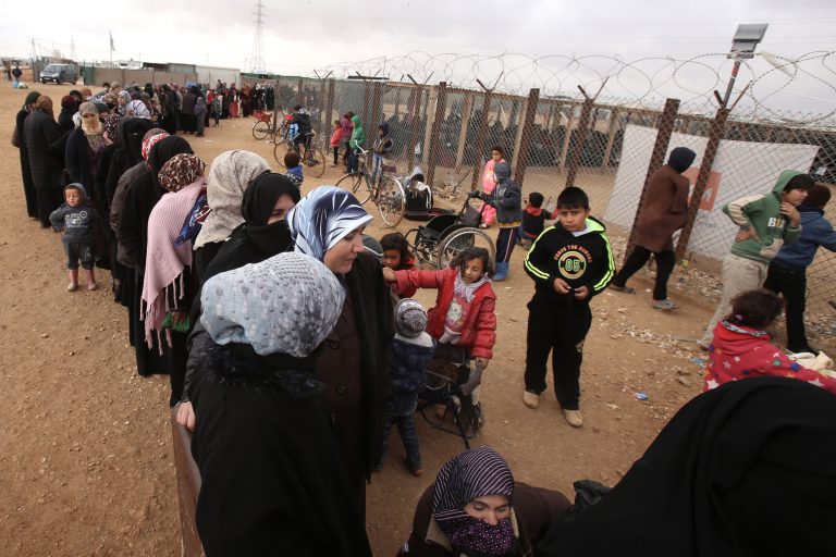 Kerry said helping refugees monetarily is only part of the solution to bringing peace and stability to Syria. (AP Photo/Raad Adayleh)