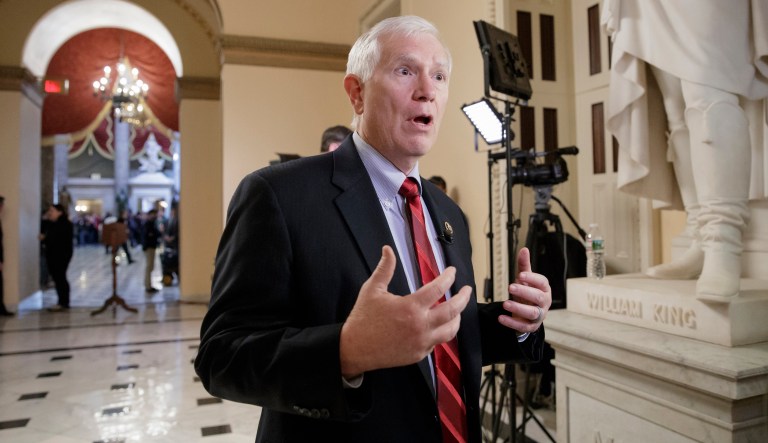 The Senate majority leader is accelerating his campaign to defeat Rep. Mo Brooks in a special Senate election in Alabama. (AP Photo/J. Scott Applewhite)