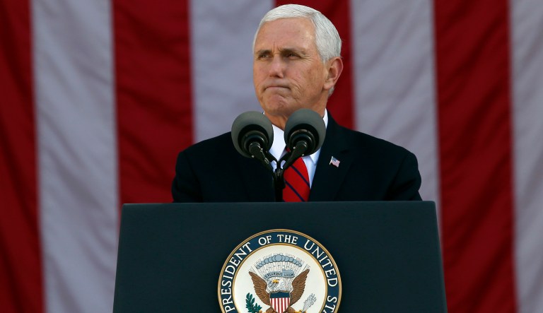 Pence will meet with Israeli Prime Minister Benjamin Netanyahu and Egyptian President Abdel-Fattah el-Sissi on the trip. (AP Photo/Alex Brandon)