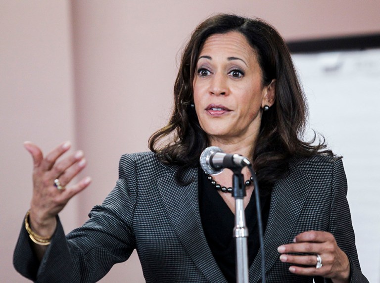 Harris has threatened censorship, fines and other penalties for those charities trying to protect their donors' privacy. (AP Photo/Ringo H.W. Chiu)