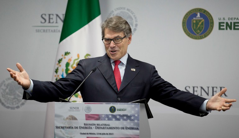 If Energy Secretary Rick Perry is preparing to leave to head the Department of Homeland Security, he isn't telegraphing it. (AP Photo/Eduardo Verdugo)