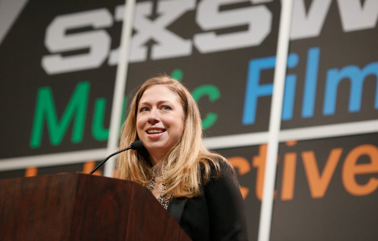 Chelsea Clinton gives the keynote during the SXSW Interactive for Harnessing the Power of Tech and Data for Development on Tuesday, March 11, 2014, in Austin, Texas.