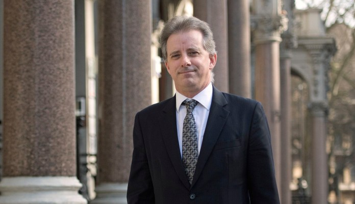 "[M]y understanding was that they believed Chris at this point Ã¢â¬" that they believed Chris might be credible because they had other intelligence that indicated the same thing and one of those pieces of intelligence was a human source from inside the Trump organization," Simpson said his testimony, referring to Christopher Steele, the dossier's author. (Victoria Jones/PA via AP)