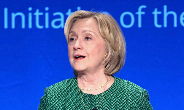 Former Secretary of State Hillary Rodham Clinton speaks at a university conference sponsored by the Clinton Global Initiative at the University of Miami, Saturday, March 7, 2015, in Coral Gables, Fla. (AP Photo/Gaston De Cardenas)