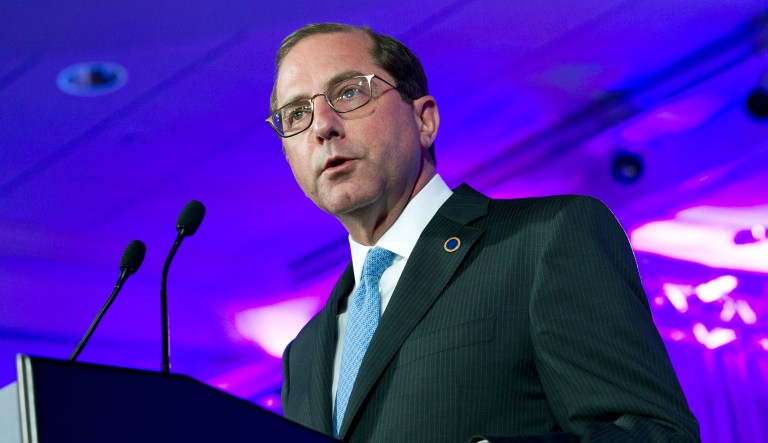 Department of Health and Human Services Secretary Alex Azar speak during the panel The Opioid Crisis, at the National Governor Association 2018 winter meeting, on Saturday, Feb. 24, 2018, in Washington.