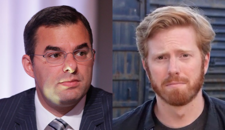 Pictured are Justin Amash, left, and Peter Meijer, right.