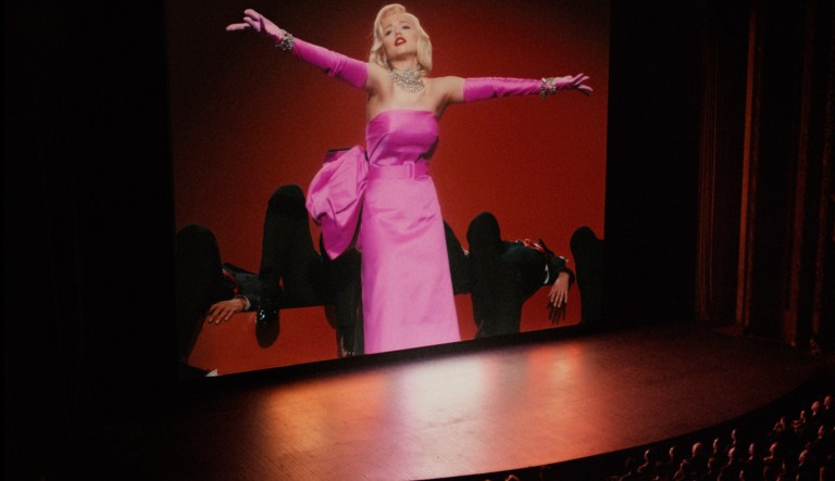 Ana de Armas as Marilyn Monroe in a scene from Blonde.