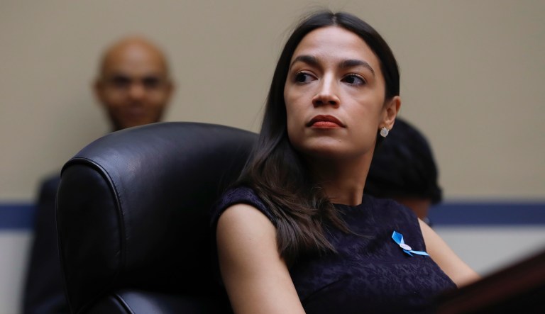 Rep. Alexandria Ocasio-Cortez, D-N.Y., listens during questioning at a House Oversight and Reform committee hearing on facial recognition technology in government, Tuesday June 4, 2019, on Capitol Hill in Washington.                                                                                                                                                                                                                                                                                                                                                                        
