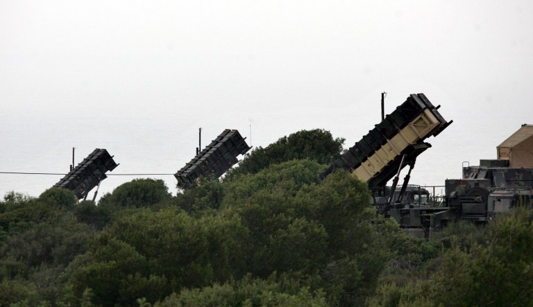 Batteries of  Patriot missile air defense systems are seen after being deployed overnight  in air base near the northern Israel coastal town of Haifa Saturday July 15, 2006. Israeli warplanes hit central Beirut for the first time and smashed the Hezbollah leadership's main strongholds, as strikes killed at least 18 Lebanese fleeing the onslaught. Hezbollah rockets continued to pour into Israel, where officials warned citizens that Tel Aviv could be hit.