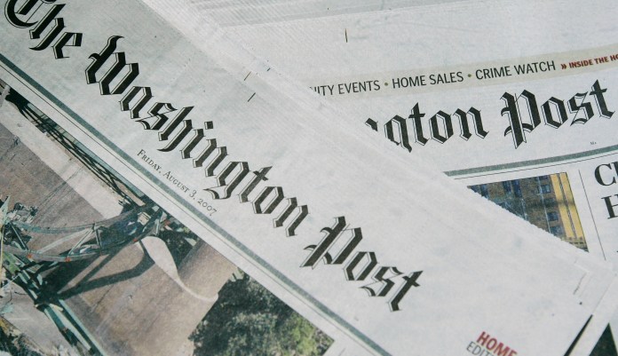 The Friday and Thursday editions of the Washington Post newspaper.
