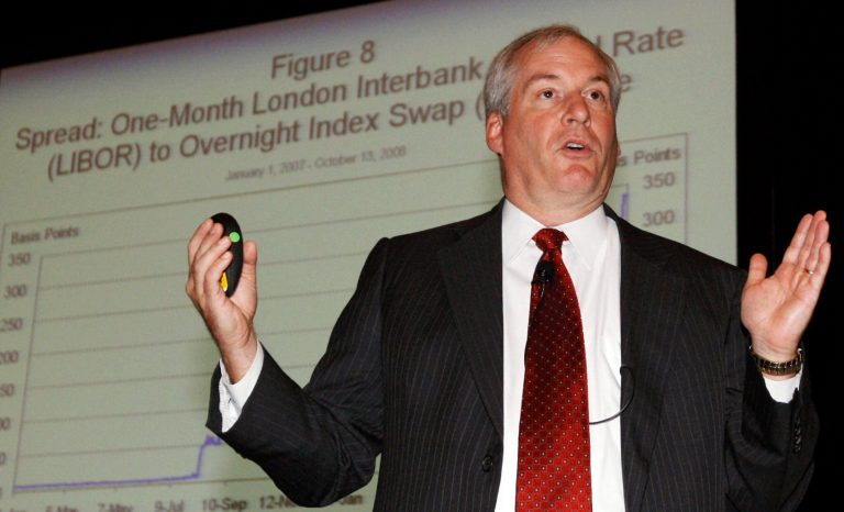 Eric Rosengren, President and CEO Federal Reserve Bank of Boston, addresses the Massachusetts' Chapter of the National Association of Industrial and Office Properties in Boston, Tuesday, Oct. 15, 2008. 