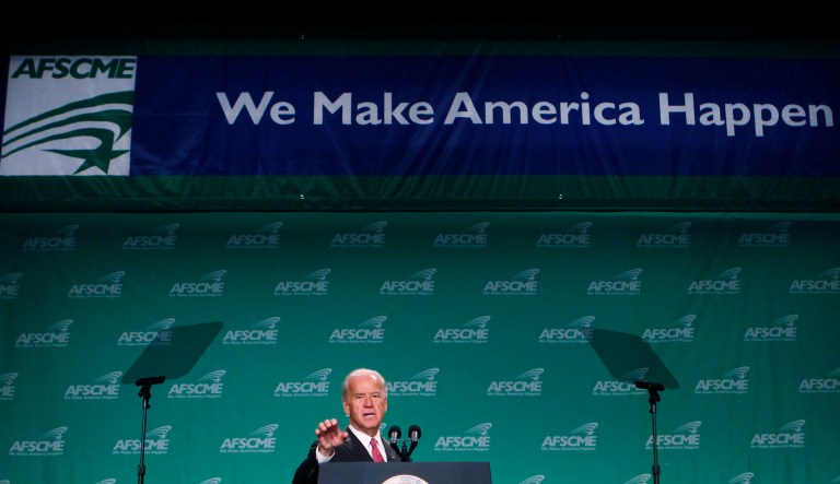 Vice President Joe Biden addresses the American Federation of State, County and Municipal Employees (AFSCME) at their 2009 Legislative Conference in Washington, Tuesday, May 12, 2009.
