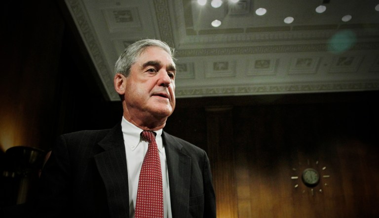 Robert Mueller testifies at a hearing.