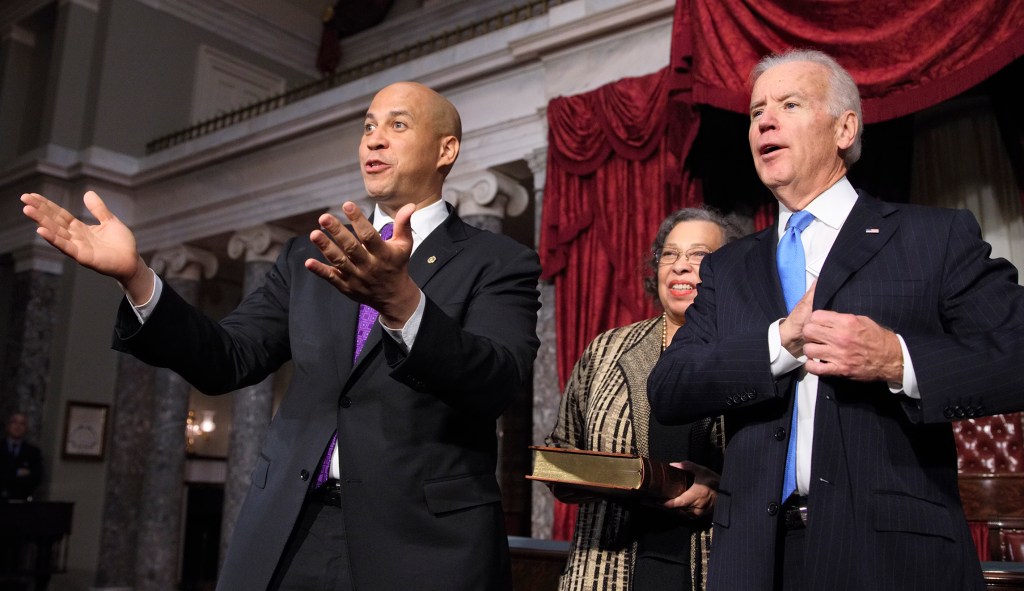 Biden and Booker pledge to back federal efforts to regulate some state elections