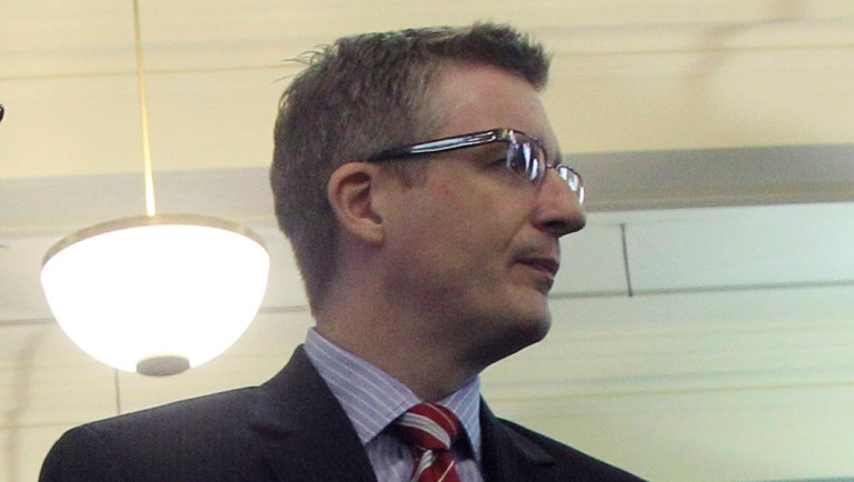 Gov. Chris Christie's deputy chief counsel Paul Matey in Trenton, N.J., Thursday, March 22, 2012.