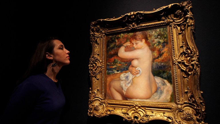 "Baigneuse," an 1888 painting by Renoir.