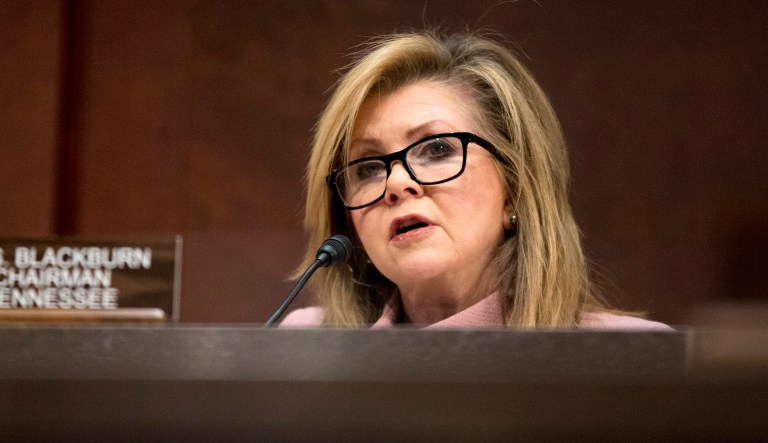 Rep. Marsha Blackburn, R-Tenn., on Capitol Hill in Washington.  