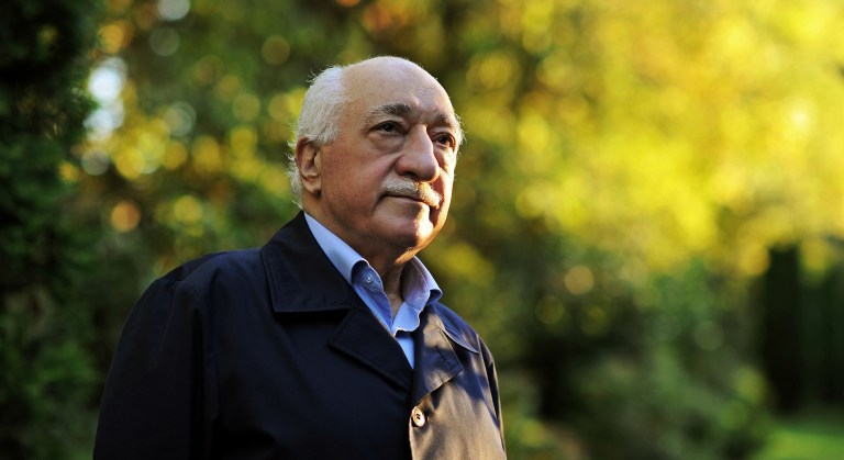 FILE - In this Sept. 24, 2013 file photo, Turkish Islamic preacher Fethullah Gulen is pictured at his residence in Saylorsburg, Pa.  (AP Photo/Selahattin Sevi, File)