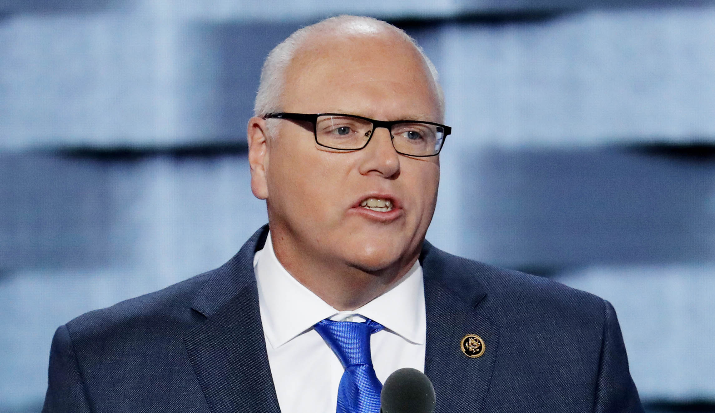 Then-Rep. Joseph Crowley, D-N.Y., speaks at an event.