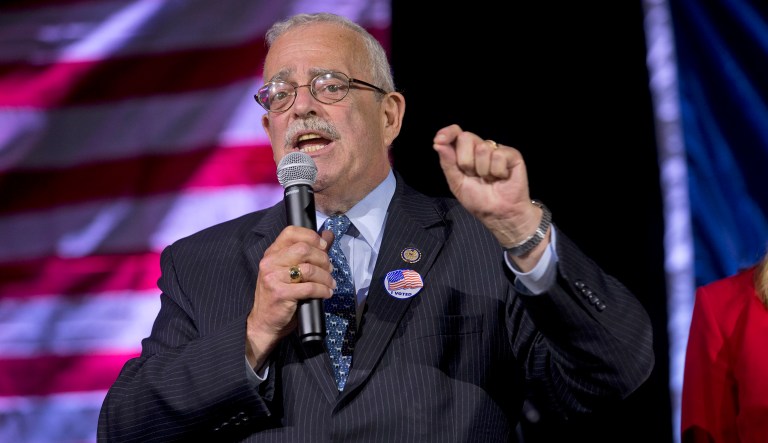 Rep. Gerry Connolly, D-Va., gestures during an event.