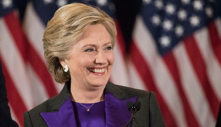 Democratic presidential candidate Hillary Clinton speaks in New York, Wednesday, Nov. 9, 2016, where she conceded her defeat to Republican Donald Trump after the hard-fought presidential election. 