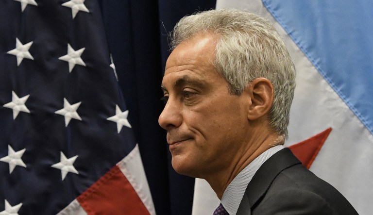 Chicago Mayor Rahm Emanuel speaks during a press conference on Jan. 25, 2017, in Chicago.