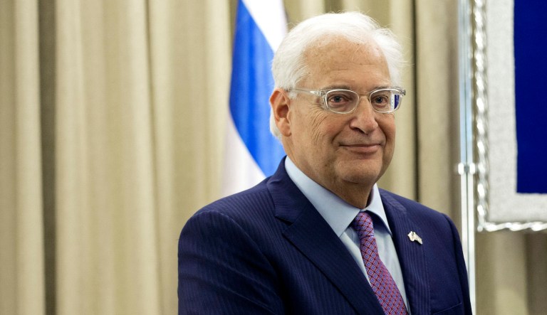 U.S. Ambassador to Israel David Friedman during a ceremony to present his credentials in Jerusalem. 