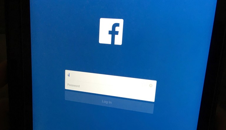 In this Monday, June 19, 2017, photo, a user signs into Facebook on an iPad, in North Andover, Mass.