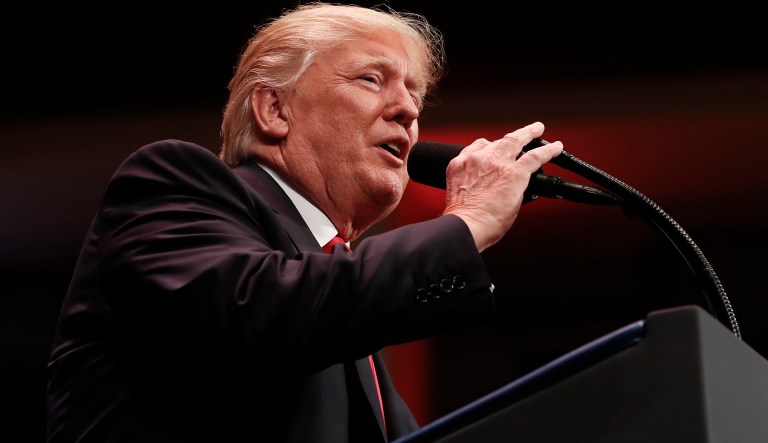 President Donald Trump speaks during the Celebrate Freedom event at the Kennedy Center for the Performing Arts in Washington, Saturday, July 1, 2017. 