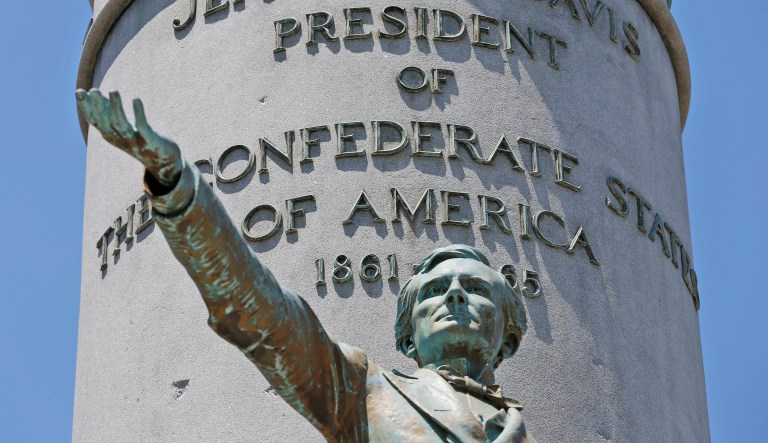 The statue of Confederate President Jefferson Davis on Monument Avenue in Richmond, Va., has been a point of contention for the city.