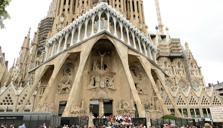 Dignitaries leave after a solemn Mass at Barcelona's Sagrada Familia Basilica for the victims of the terror attacks that killed 14 people and wounded over 120 in Barcelona , Spain, Sunday, Aug. 20, 2017.